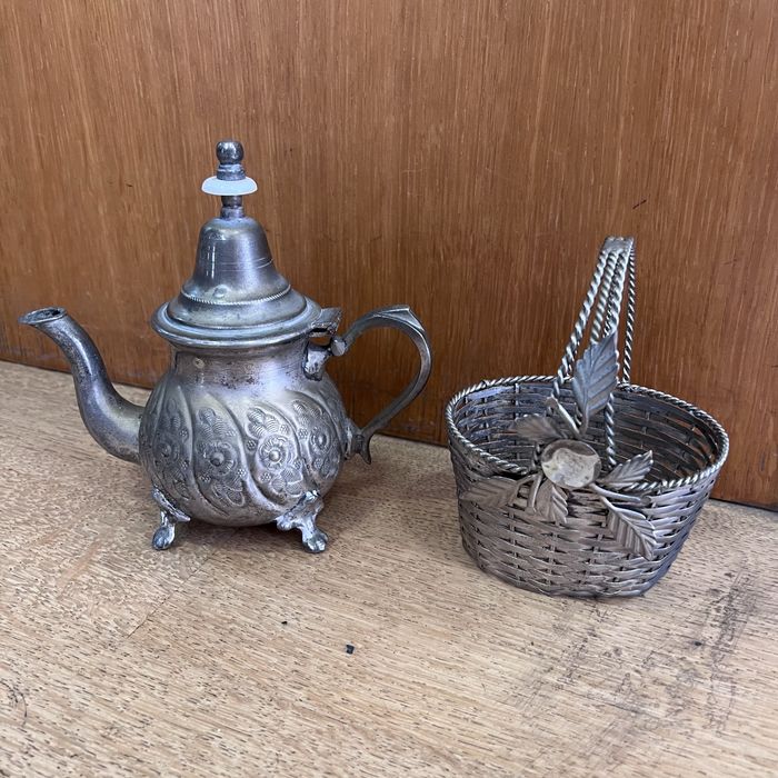 Conjunto Bule de chá marroquino antigo