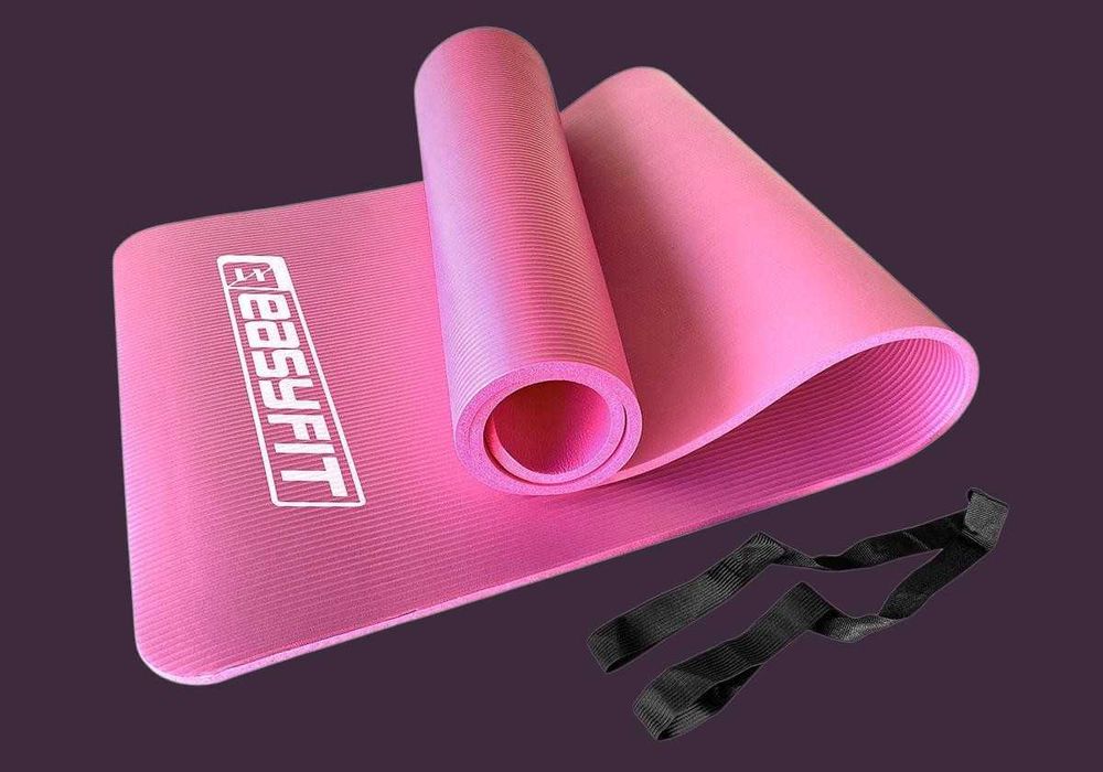 Коврик для фитнеса и йоги EasyFit NBR 1 см, 7 кольорів