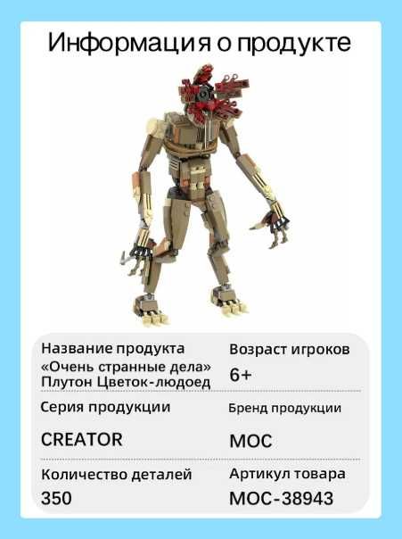 Конструктор Демогоргон "Дивні дива" (Stranger Things) — 350 деталей