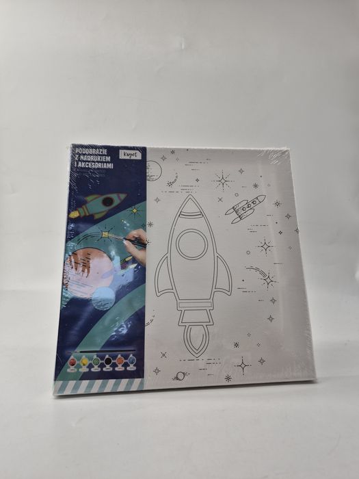 Zestaw kreatywny Kuyet Podobrazie z nadrukiem i akcesoriami (motyw kosmiczny)