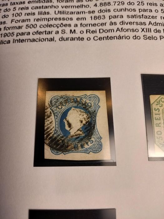1853 - D. Maria ii - impressão relevo. Selos Portugal
