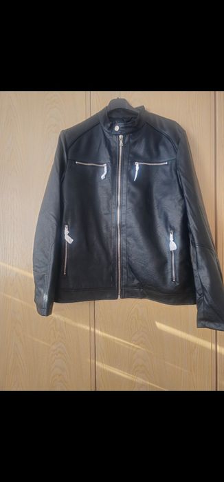 Kurtka męska z eco skóry