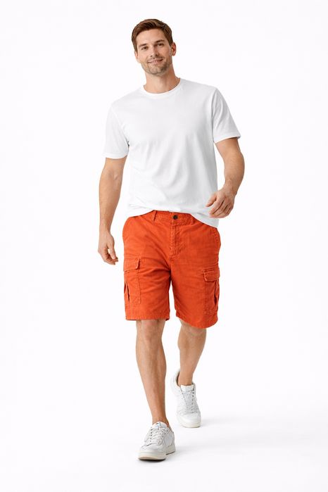 Męskie spodenki cargo Scotch & Soda pomarańczowe – 6 kieszeni