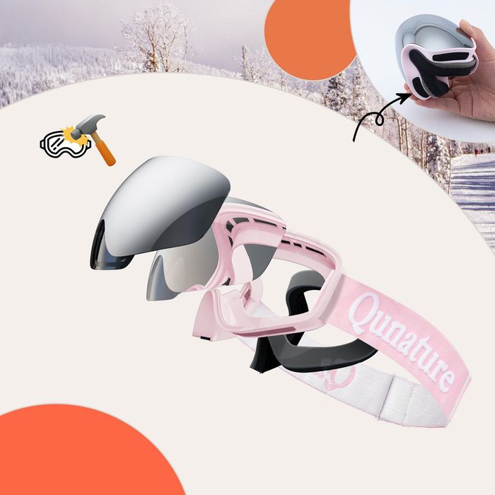 Qunature Pink Children's skiing goggles (medium/large children's version) - OUTLET