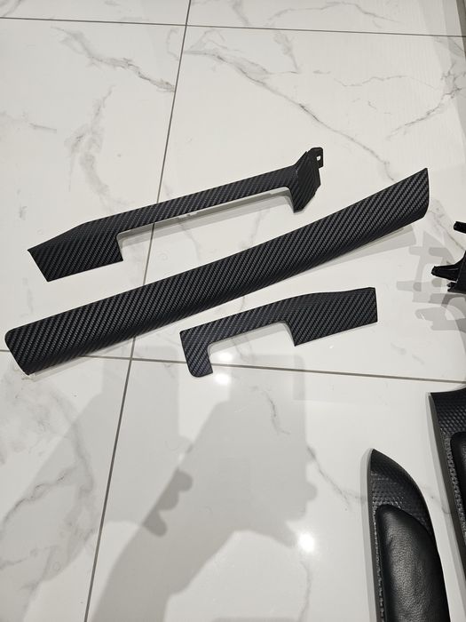 Dekory bmw e46 coupe czarne carbon cube /  beżowe wnętrze