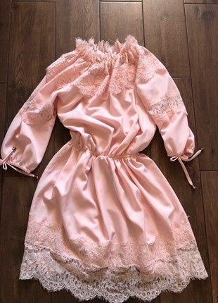 Sukienka hiszpanka brzoskwiniowa rózowa