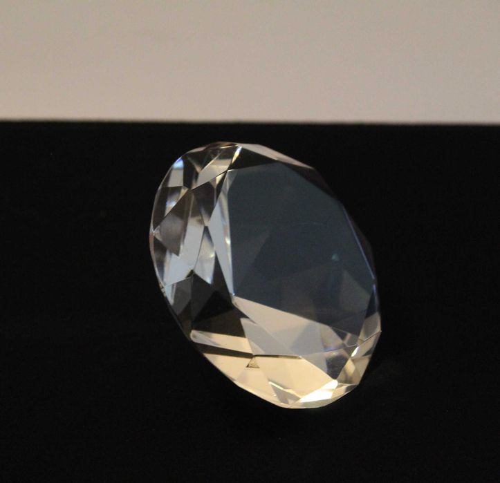 Diamante de vidro, peso de papel, decoração sofisticada