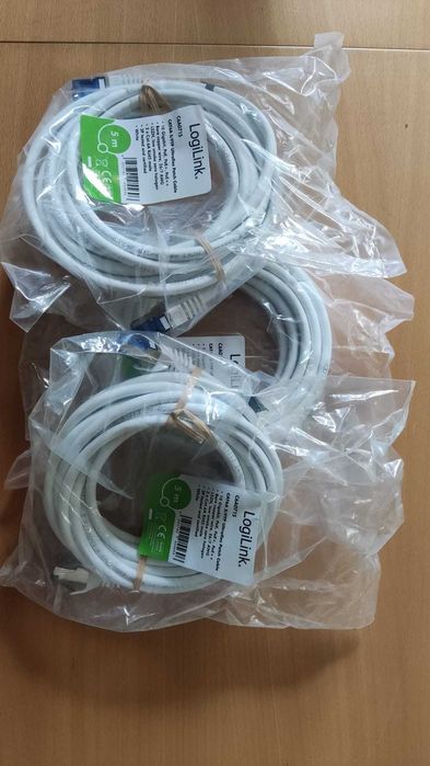 Patchcord S/FTP kat. 6A 5m RJ45 /3 szt/