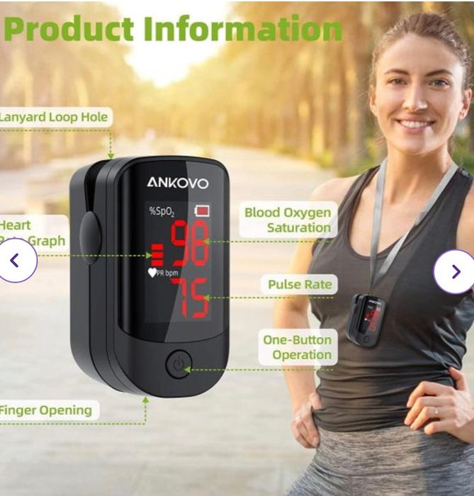 Oxímetro Portátil com Grande Display