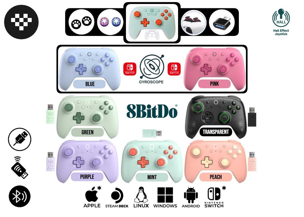 8BitDo Ultimate 2C: «WIRELESS»/«SWITCH»