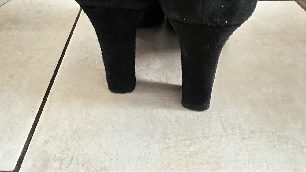 Замшеві сапоги чулок