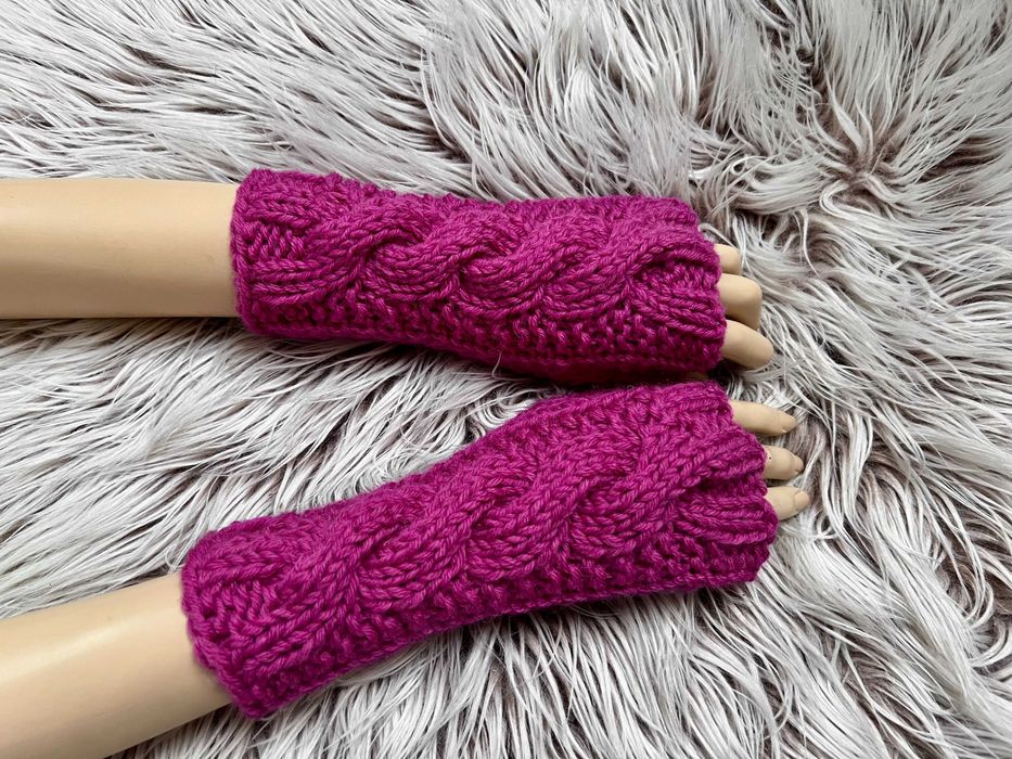 Mitenki 100% wełna rękodzieło