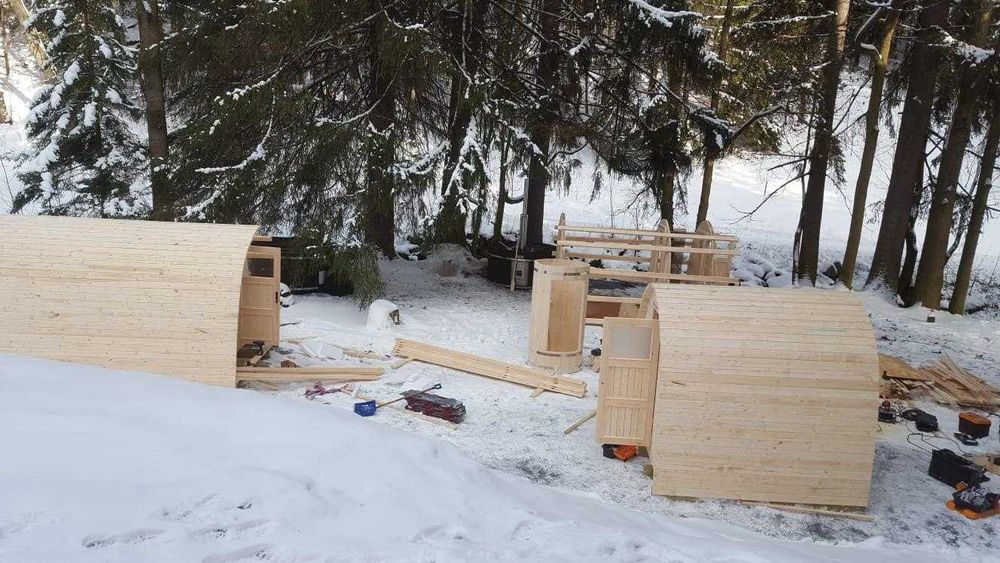 Sauna POD Iglo Sauny Ogrodowe Kemping z Piecem Harvia Wyposażona