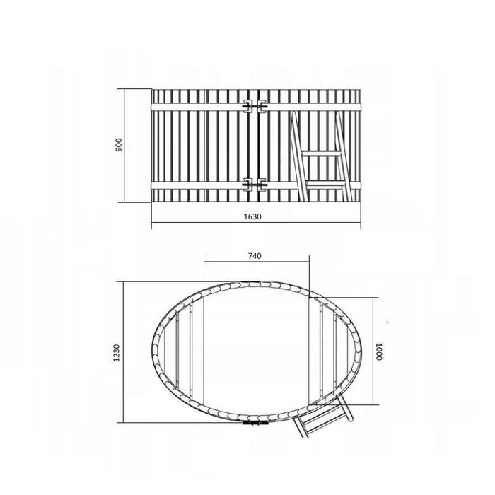Balia ogrodowa 120 lub 160cm beczka do schładzania