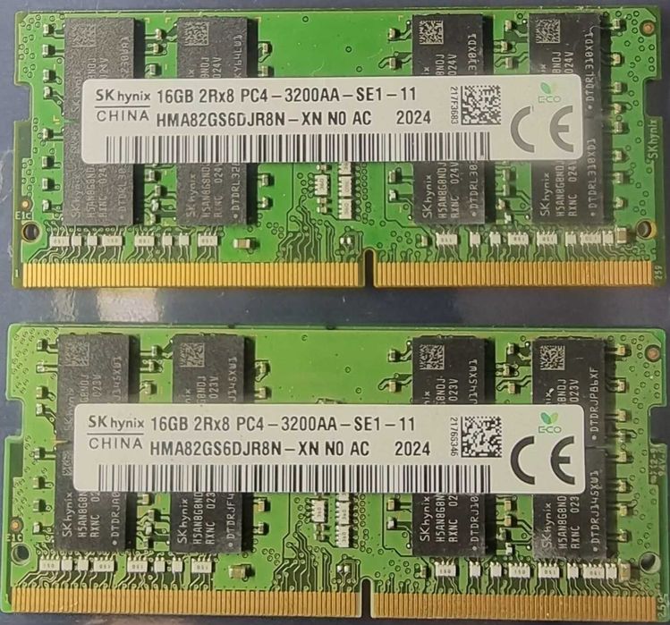 DDR4 32GB(16Gb+16Gb) Hynix SoDimm ram