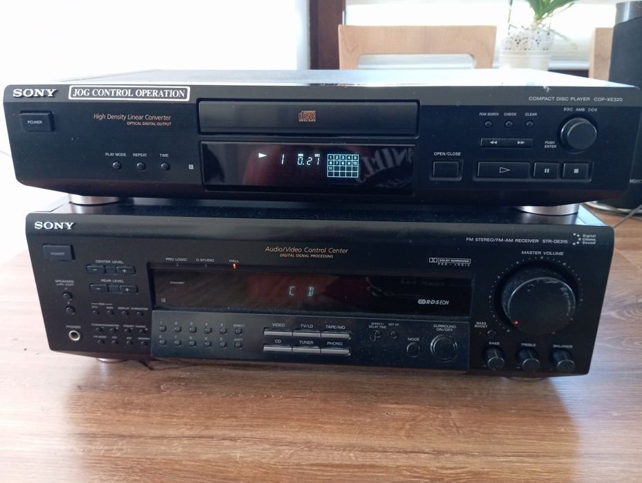 Amplituner Sony str de 315 + odtwarzacz CD cdp xe320