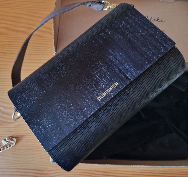 Plantwear torebka drewniana czarny klon