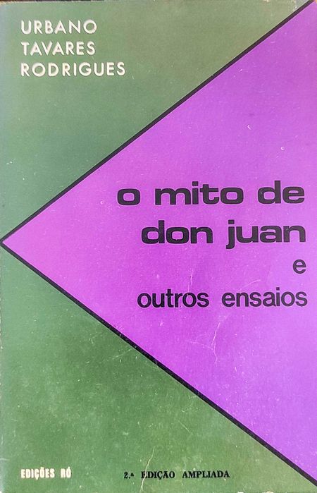 O mito de Don Juan e outros ensaios, de Urbano Tavares Rodrigues