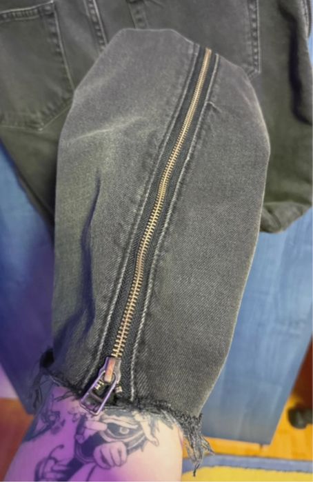 zara flared zip  jeans