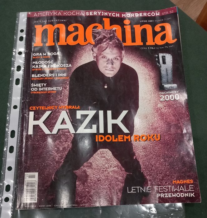 Czasopismo Machina Kazik idolem roku 2001 - 07