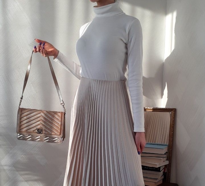 100% cotton luxury Biały bawełna golf White turtleneck