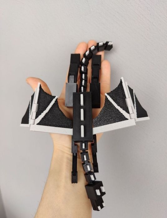 Figurka Ender dragon smok Endu Minecraft flexi