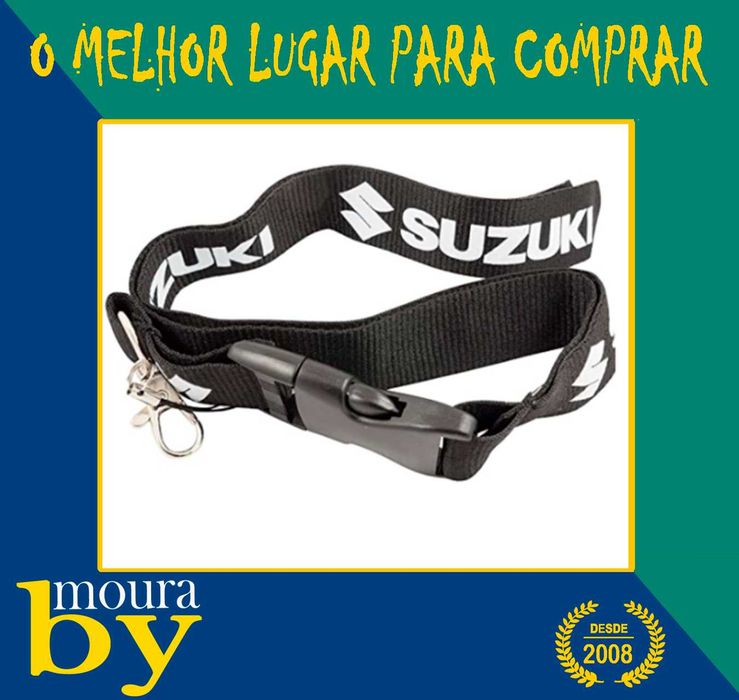 Fita porta de pescoço Suzuki cartões e porta chaves