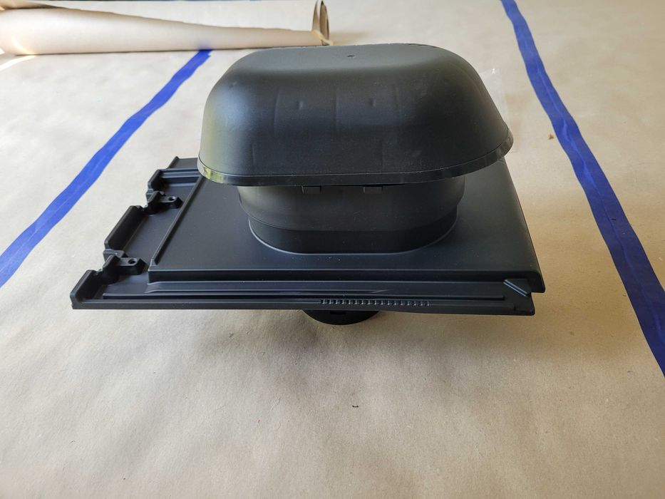 Kominek fi125 CREATON SIMPLA ANTRACYT+ przejście zabezpiec