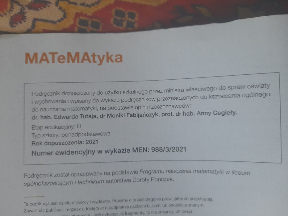 Podręcznik MATeMAtyka 3