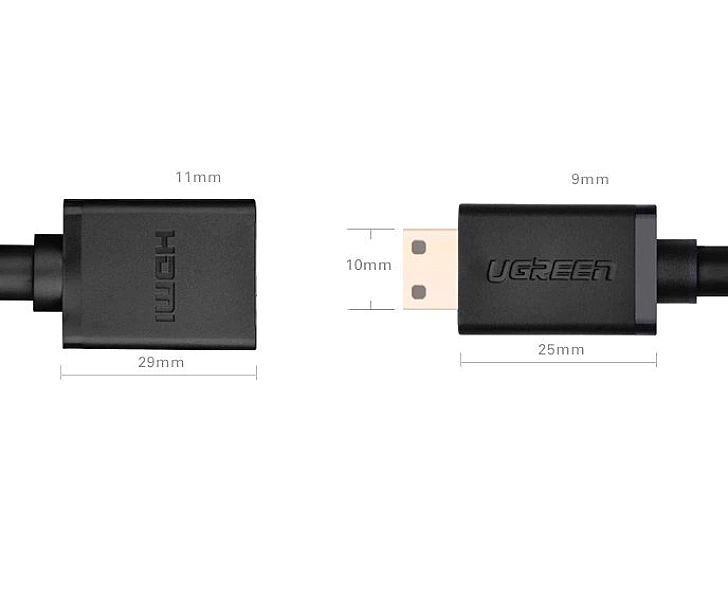 Ugreen kabel adapter przejściówka HDMI (żeński) - mini HDMI (męski) 4K