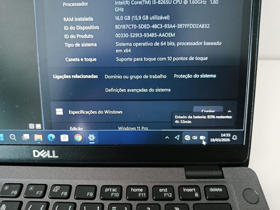 (Preco Fixo) Dell 5400 i5 8th 16gb/480gb +/- 2 horas de Autonomia