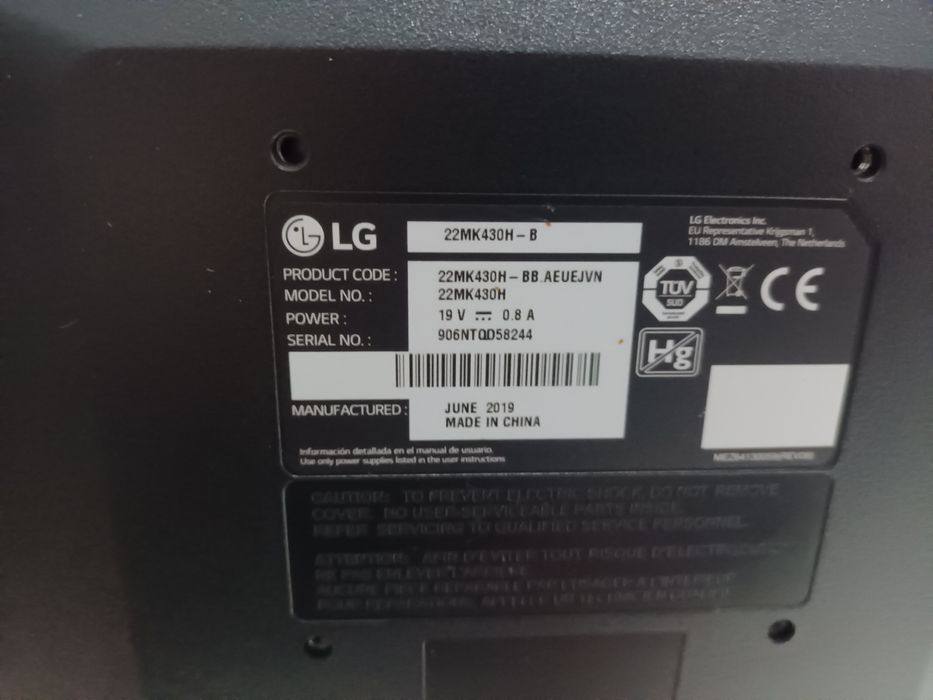 Monitor LG 75hrz
