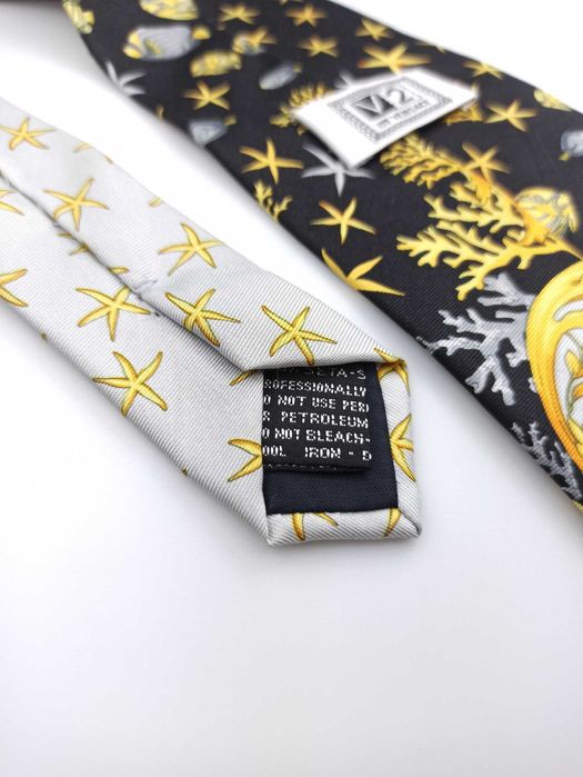 Gianni Versace jedwabny krawat w ryby rybki akwarium