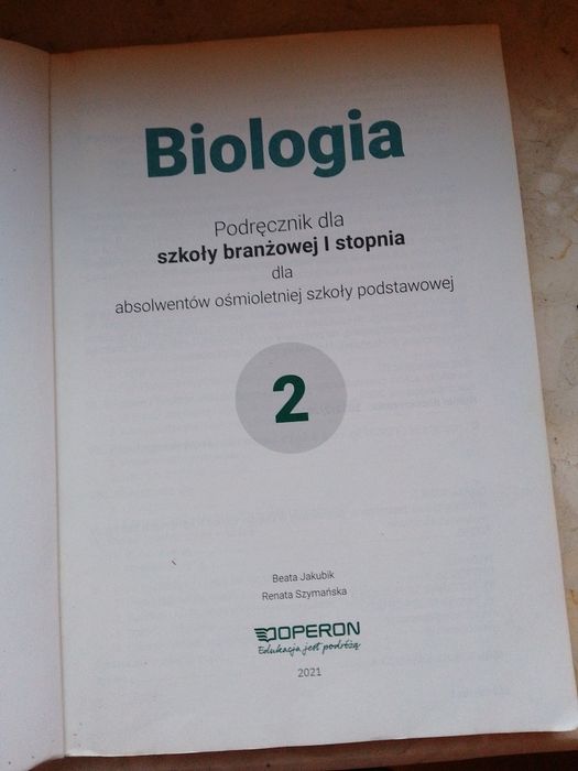 BIOLOGIA 2 szkoła branżowa Operon