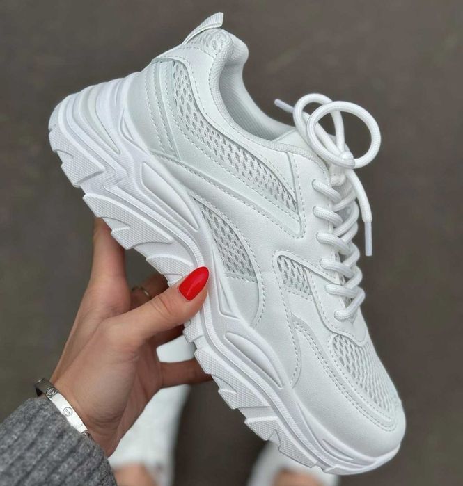 Женские белые кроссовки демисезонные замшевые сеточка