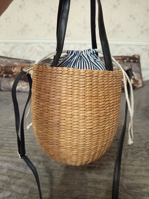 Плетёная  летняя сумка