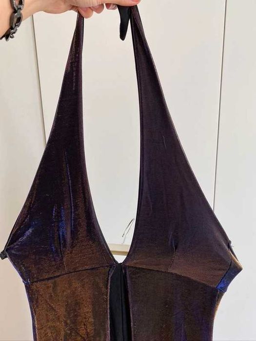 Sylwester kombinezon połyskujący na złoto -fioletowo rozm M