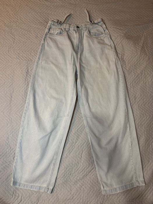 Широкі, джинси Baggi з ефектом вибілювання