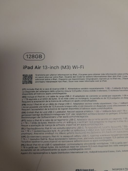 Tablet iPad Air 13" (M3) Wi-Fi - 128GB
