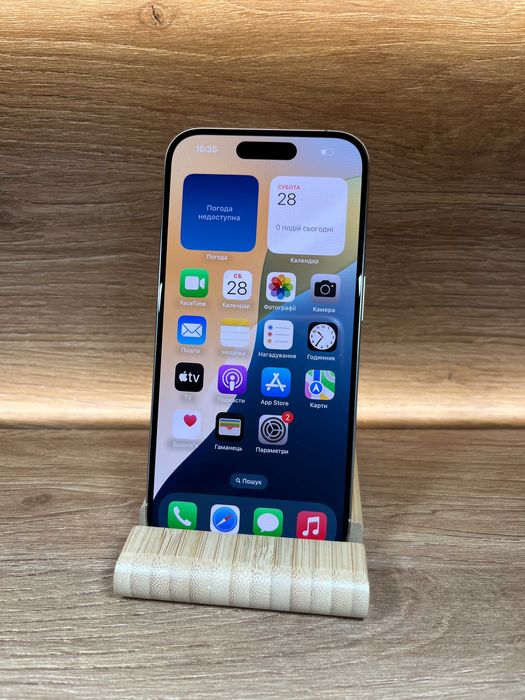 iPhone 15 Pro 128 White !! №: 8186 !! СТАН ГАРНИЙ !! З США !! Айфон купити оригінал !!