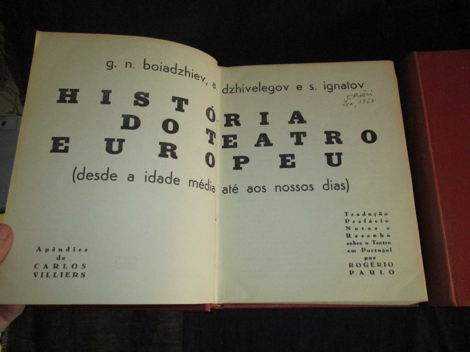 Livros História do Teatro Europeu Prelo 1960