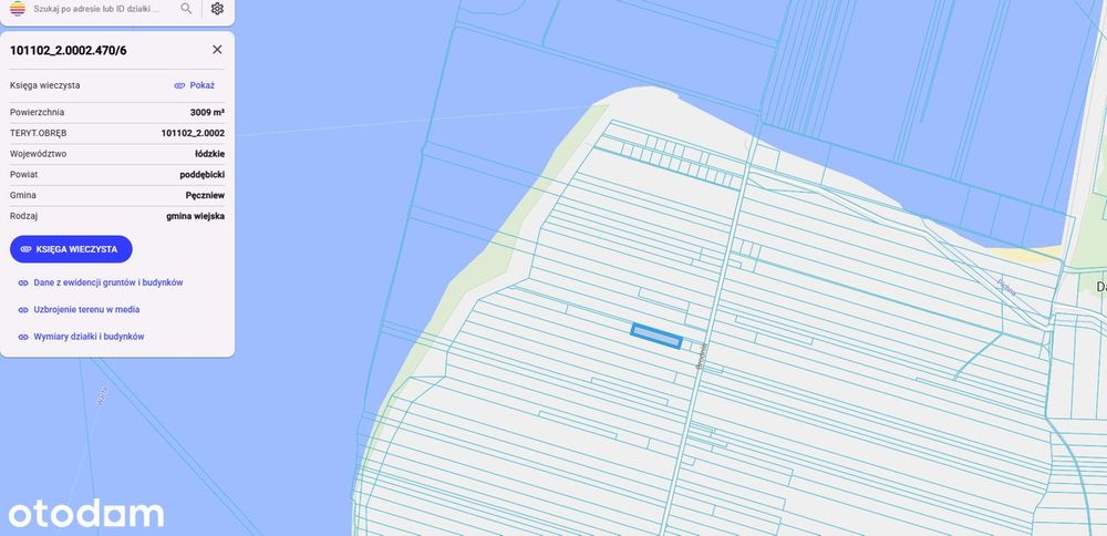 Jeziorsko, Brodnia, gm. Pęczniew - działki rekreacyjne