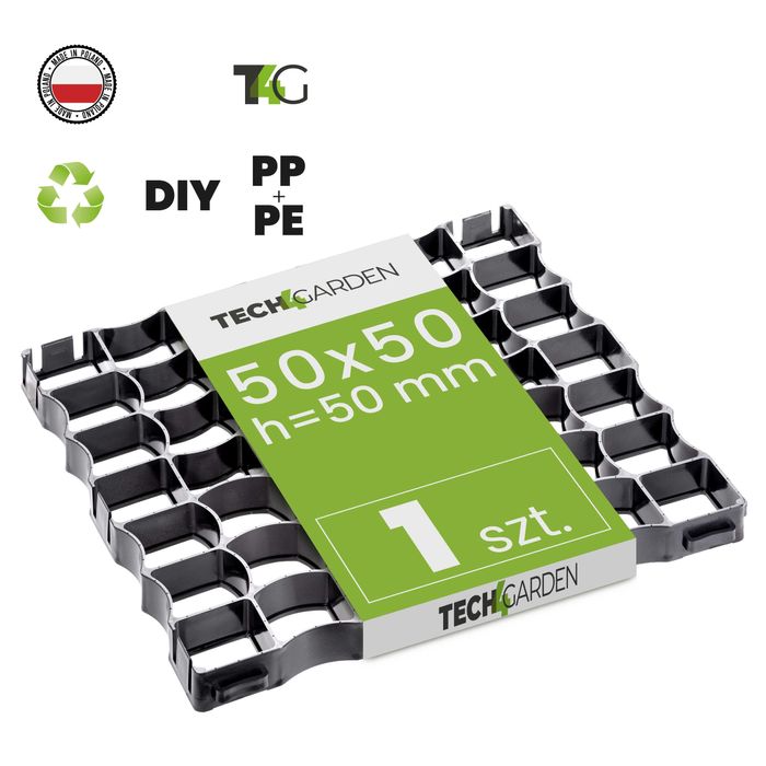 PROMOCJA !! Kratka Trawnikowa Chodnikowa Parkingowa 50x50x5 czarna VAT