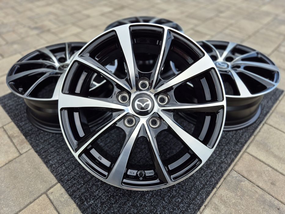 Mazda 16 " Felgi Nowe 5x114,3 CX-3 MX-5 Premacy 3 / 5 / 6 Czarny / Poler