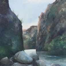 Quadro -"Paisagem", Pedro Olaio (1903/1997)