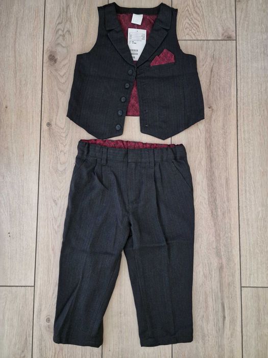 Nowe z metką kamizelka i spodnie H&M roz 86