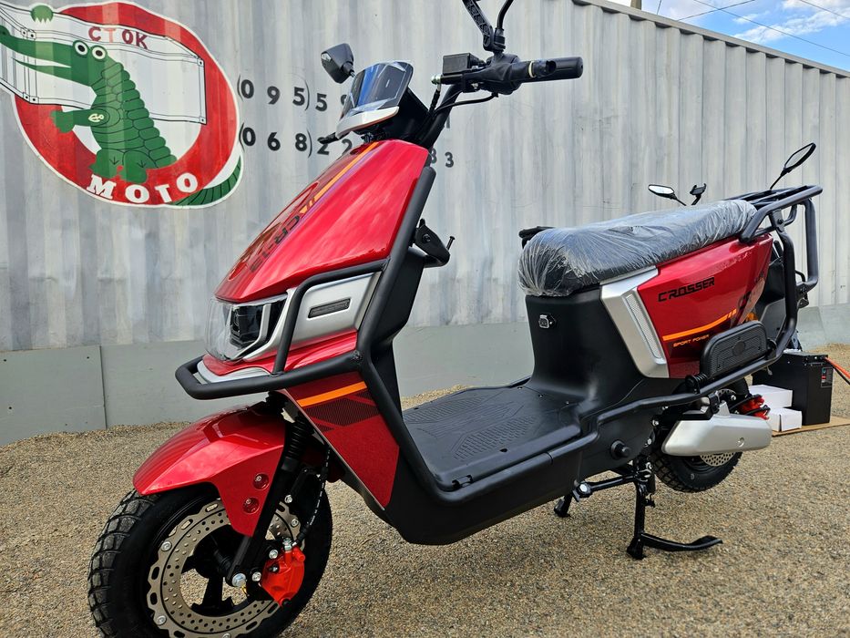 CROSSER CR13 LFP/grafen 2500ват -Электроскутер  ЛИТИЙЖЕЛЕЗОФОСФАТ Доставка!Гарантия!Сервис!Доставка по Украине!мощный электроскутер стокмото кросер 13