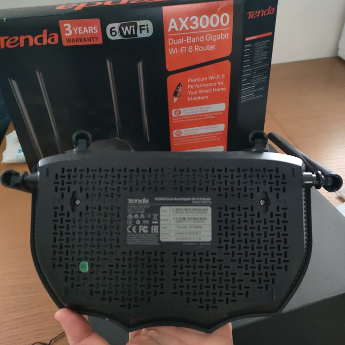 Tenda AX3000 Dual Band Gigabit Wi-Fi 6 Router, Model RX9 Pro