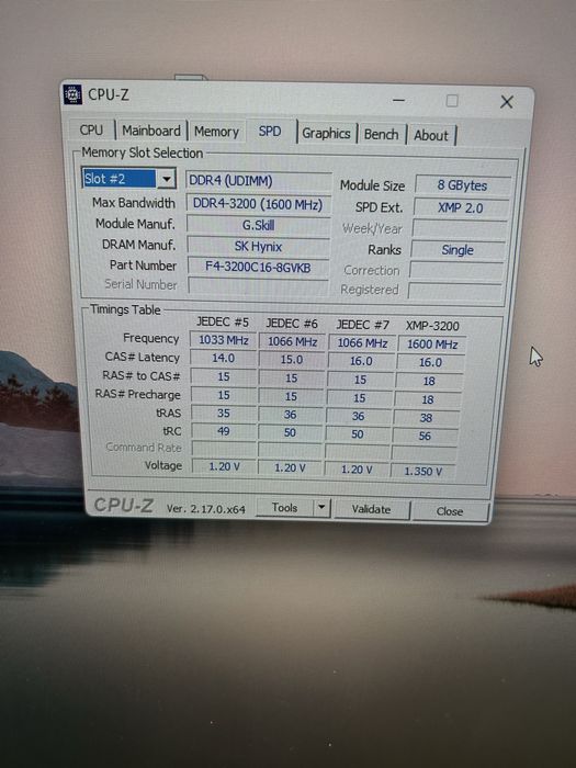 Оперативна памʼять G.Skill Ripjaws V DDR4-3200 2*8Gb