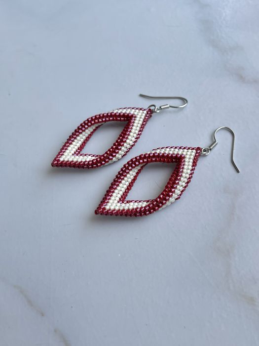 Сережки з бісеру  Van Cleef